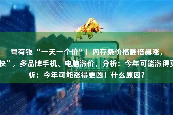 粤有钱 “一天一个价”！内存条价格翻倍暴涨，“比金条涨得还快”，多品牌手机、电脑涨价，分析：今年可能涨得更凶！什么原因？